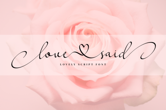 Love Said: A Refined Calligraphic Script Font for Memorable Design