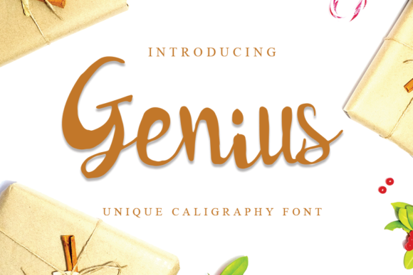 Meet Genius, the Beautiful Brush Pen Script Font