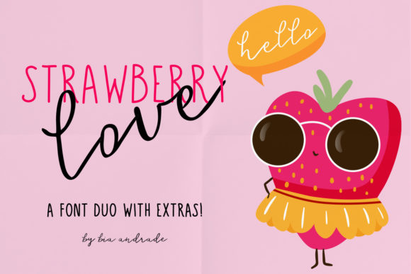 Strawberry Love: The Duo Font That Brings Your Designs to Life